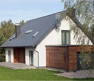 dom z dachem firmy ruukki